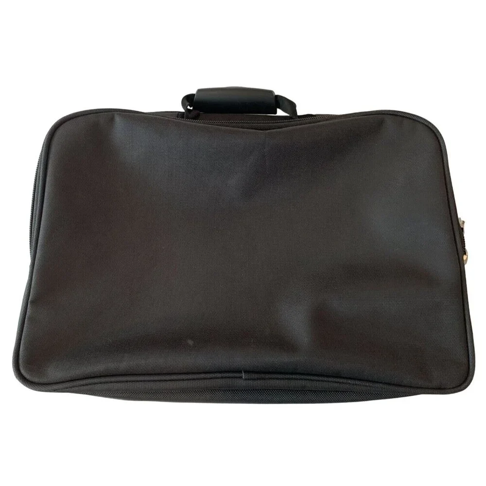 Eddie Bauer Black Nylon Laptop Bag Adjustable Strap Multiple Compartments Padded